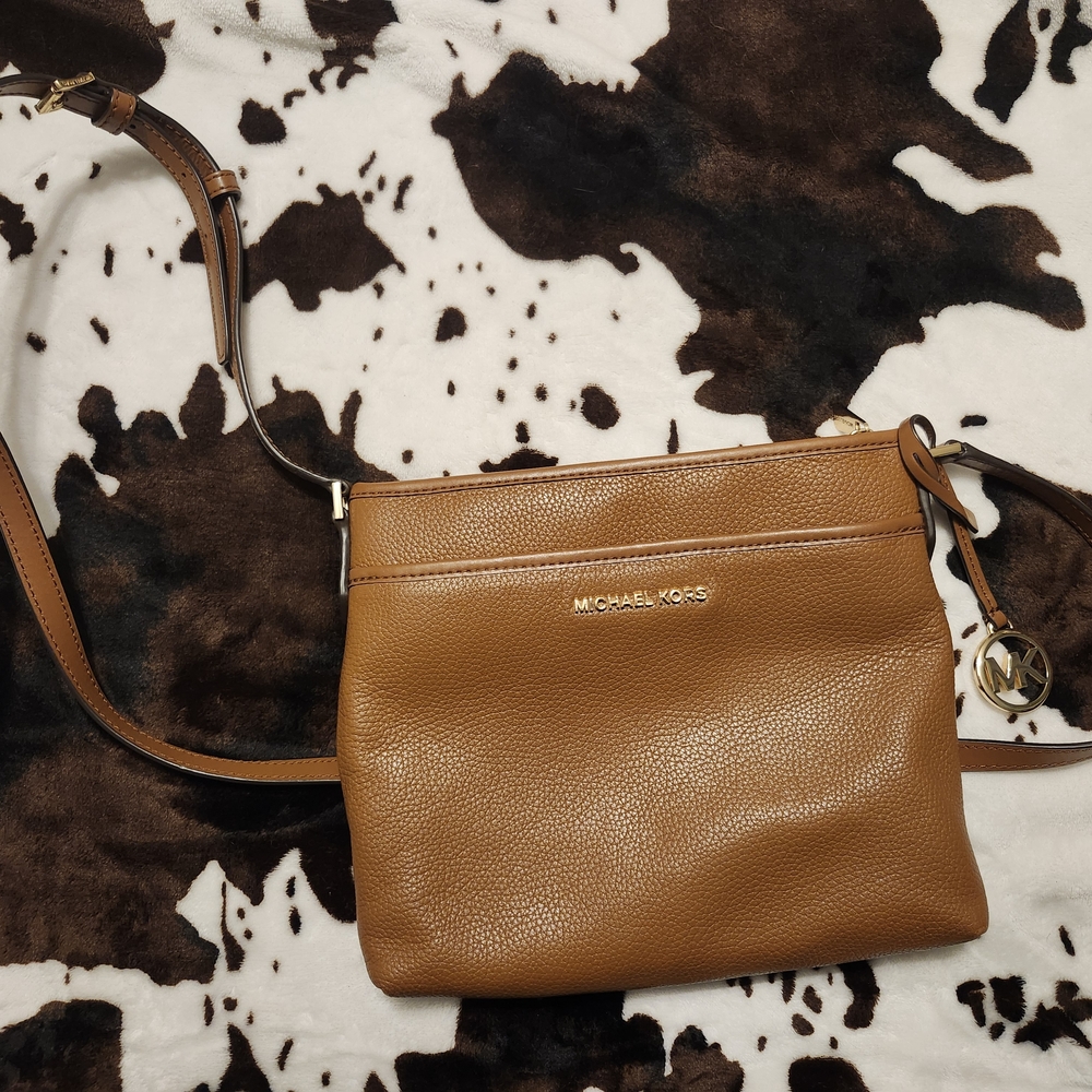 Michael Kors Tan Leather Crossbody Bag